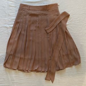 LOFT Petite Pleated Midi Skirt